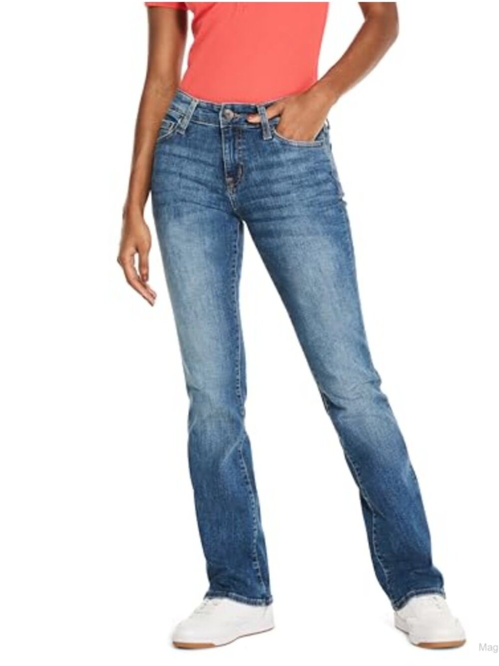 Aeropostale Women's Mid Rise Bootcut Stretch Denim Jeans